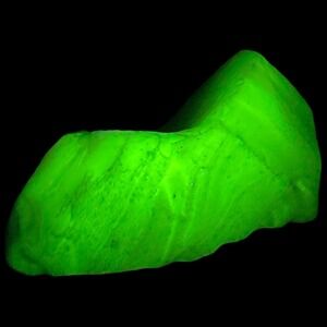 Pink Milk Glass Swirl Art Glass Cullet Glowing Uranium Manganese Slag #4GL299